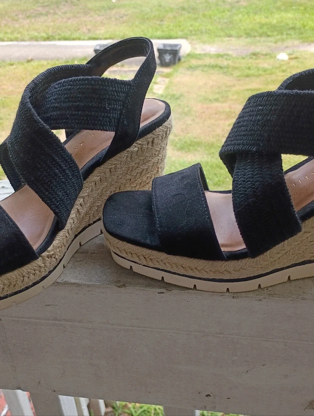 Women's Wedge Sandals Trio(3pr) - Black, Beige, Metallic Gold